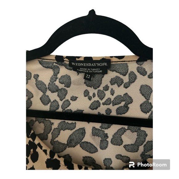 ASOS Wednesday’s file size 22 plus size cheetah empire dress - Picture 4 of 4